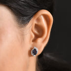 Luxuriant 10K White Gold AAA Lab Grown Alexandrite, Lab Grown Diamond GH, SI Fancy Earring, Gold Wt.2.49 Gms  3.718  Ct._8112460_2