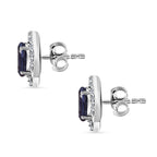 Luxuriant 10K White Gold AAA Lab Grown Alexandrite, Lab Grown Diamond GH, SI Fancy Earring, Gold Wt.2.49 Gms  3.718  Ct._8112460_3