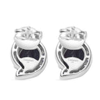 Luxuriant 10K White Gold AAA Lab Grown Alexandrite, Lab Grown Diamond GH, SI Fancy Earring, Gold Wt.2.49 Gms  3.718  Ct._8112460_4