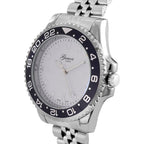 GENOA TIME V2 Miyota 2035 Japan Movt. 3ATM Water Resistant White Dial Mens Watch with Silver Colour Stainless Steel Strap and Black Bezel_8114202_3