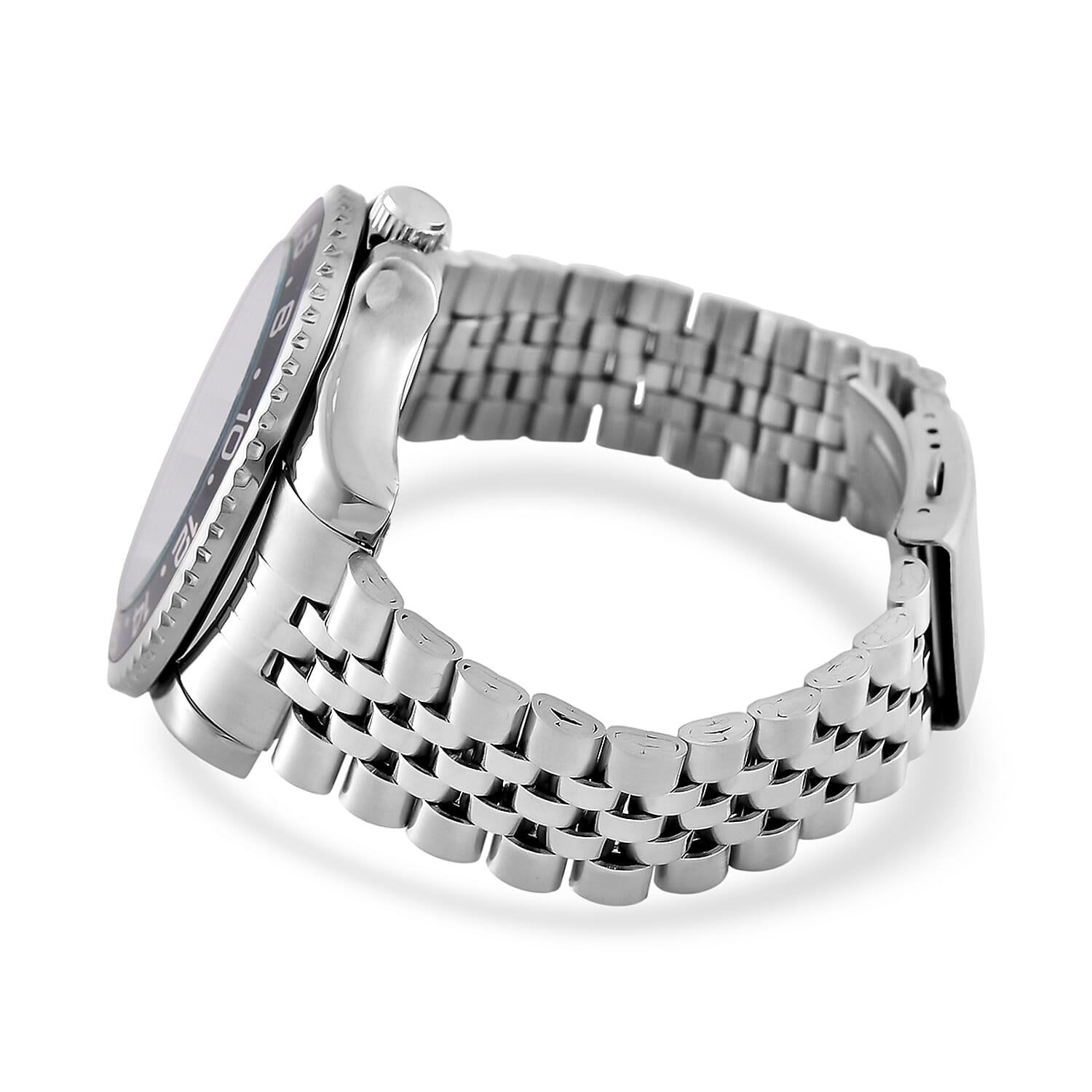 GENOA TIME V2 Miyota 2035 Japan Movt. 3ATM Water Resistant White Dial Mens Watch with Silver Colour Stainless Steel Strap and Black Bezel 8114202 6