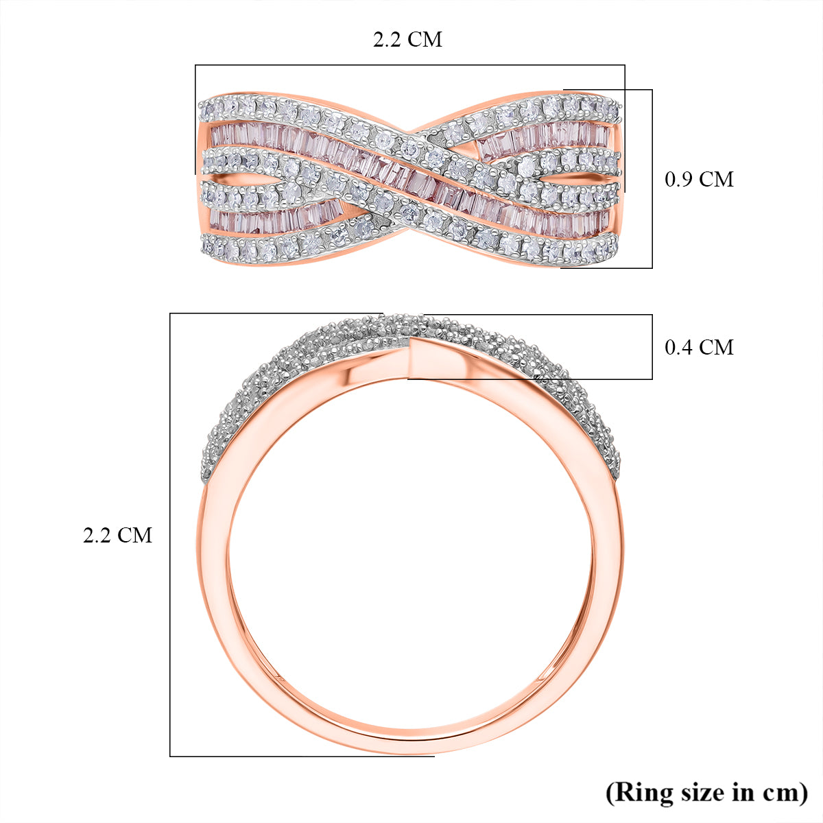 9K Rose Gold SGL Certified Pink Diamond and White Diamond Ring 0.50 Ct. 8114294 4