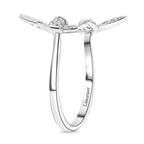Luxuriant - Lab Grown Diamond Butterfly Ring in Rhodium Overlay Sterling Silver 0.50 Ct._8114327_2