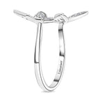 Luxuriant - Lab Grown Diamond Butterfly Ring in Rhodium Overlay Sterling Silver 0.50 Ct._8114334_2