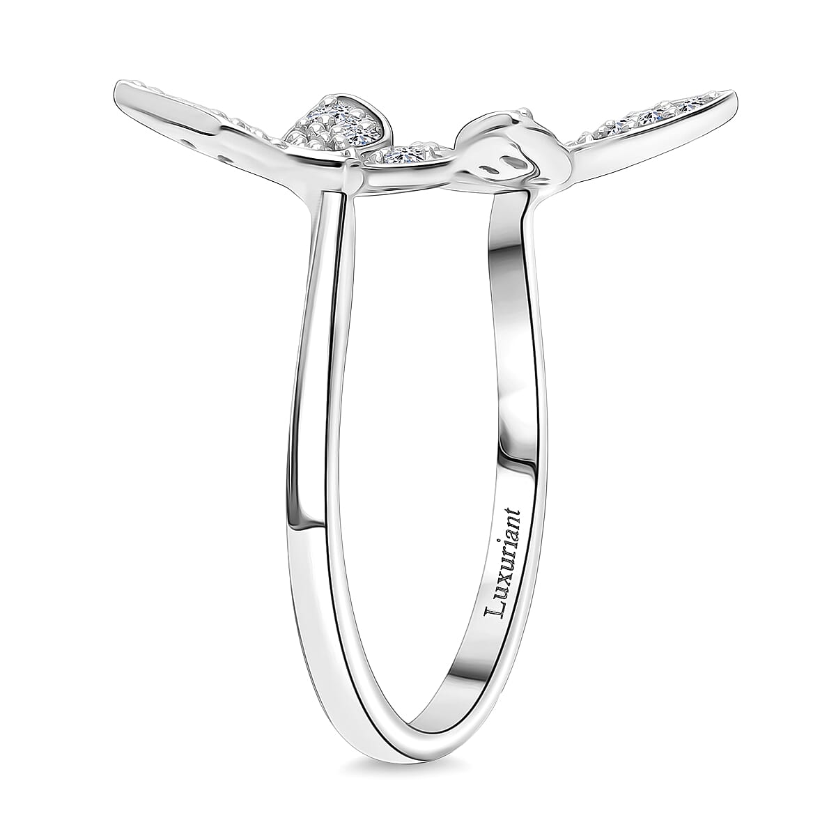LUXURIANT Lab Grown Diamond Ring in Rhodium Overlay Sterling Silver 0.5 Ct. 8114334 3