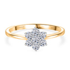 Luxuriant Diamond 9K Yellow Gold (SI/GH) Lab Grown Diamond Floral Ring_8114391