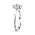 Luxuriant - 9K White Gold Lab Grown Diamond (SI/G-H) Floral Ring 0.50 Ct._8114405_2