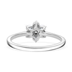Luxuriant - 9K White Gold Lab Grown Diamond (SI/G-H) Floral Ring 0.50 Ct._8114405_3