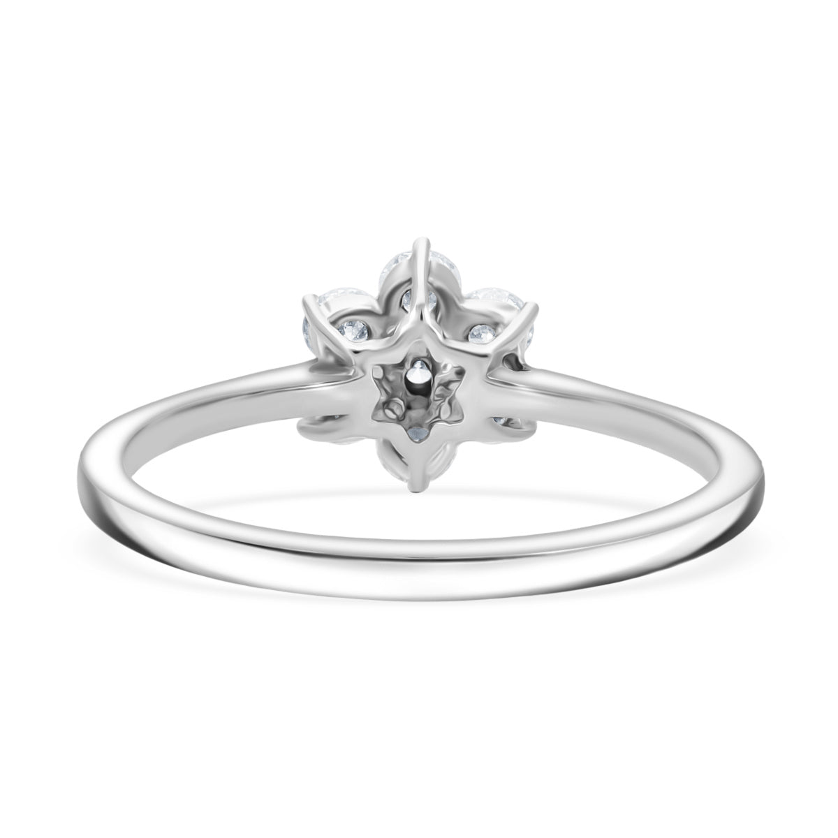 LUXURIANT 0.5 Ct. Lab Grown Diamond Floral Ring in 9K White Gold (SI/GH) 8114405 4