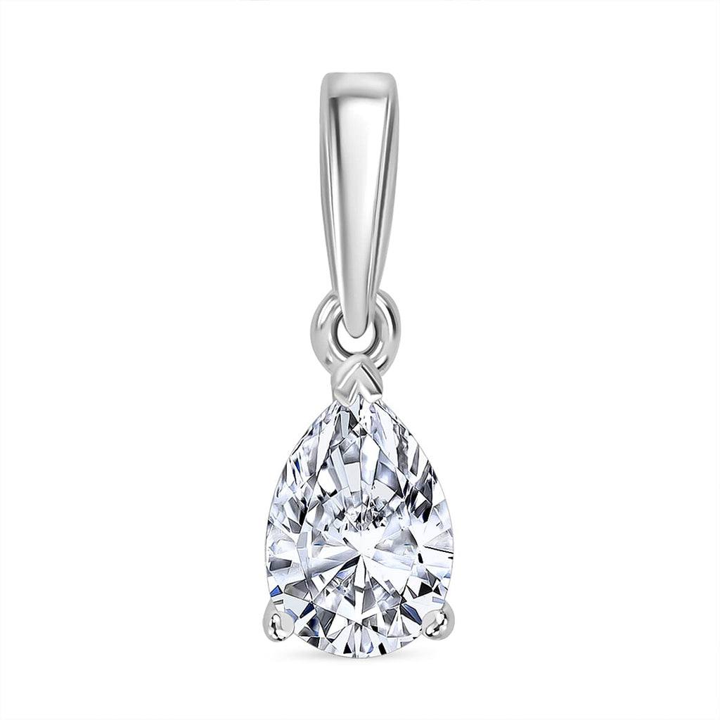 Luxuriant Diamond 950 Platinum SGL Certified Pear Cut Lab Grown Diamond (VS-E-F) Pendant 0.50 Ct.