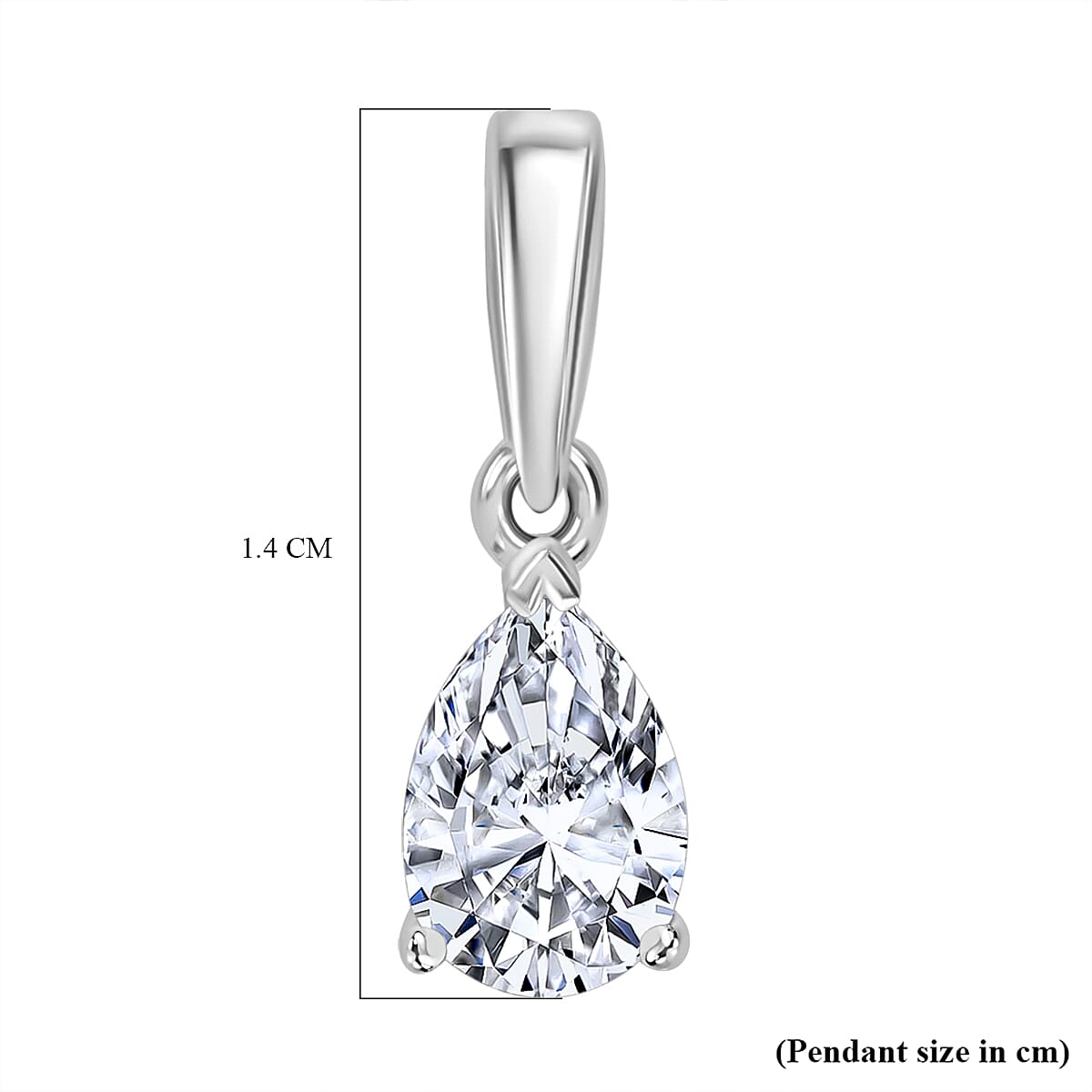 LUXURIANT 950 Platinum SGL Certified Pear Cut Lab Grown Diamond (VS/E-F) Pendant 0.50 Ct. 8114431 5