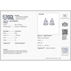 Luxuriant Diamond 950 Platinum SGL Certified Pear Cut Lab Grown Diamond (VS-E-F) Stud Earring with Screw Back 1.00 Ct.
