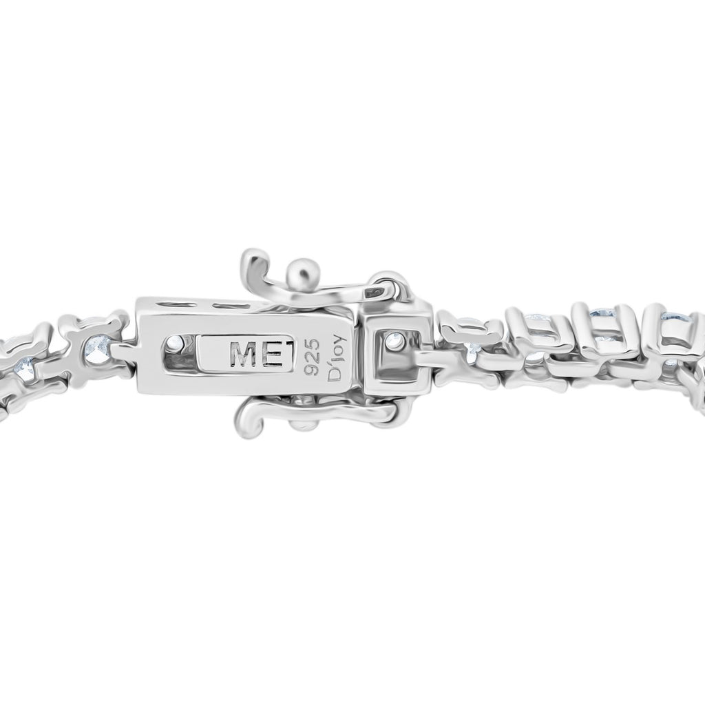 Luxuriant - Lab Grown Diamond SI/GH Bracelet (Size - 7.5) with GB Lock Box in Rhodium Overlay Sterling Silver 3.63 Ct_8114579_2