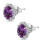 Luxuriant 9K White Gold AGI Certified AAA Lab Grown Color Change Sapphire & Lab Grown Diamond (SI/G-H) Solitaire Stud Push Post Earring 3.03 Ct._8115004_3