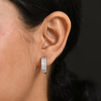 Luxuriant Lab Grown Diamond (SI/GH) Full Hoop Earring in Rhodium Overlay Sterling Silver 1.00 Ct._8116122_2