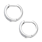 Luxuriant Lab Grown Diamond (SI/GH) Full Hoop Earring in Rhodium Overlay Sterling Silver 1.00 Ct._8116122_3