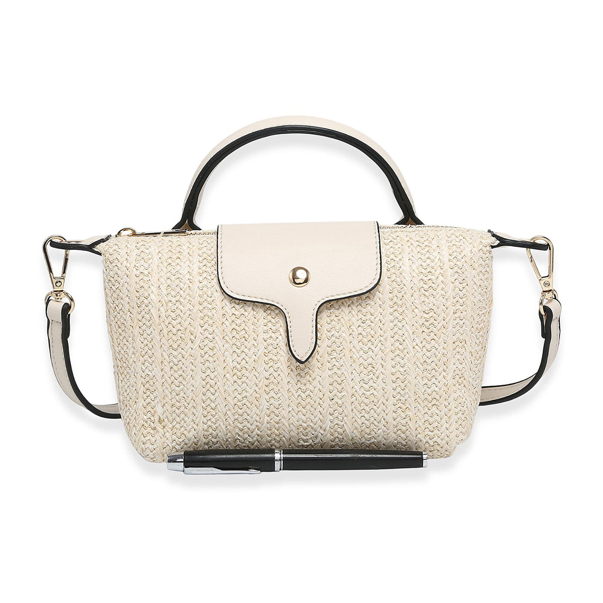 Crossbody Bag with Beige Accents - Beige V32537250 0