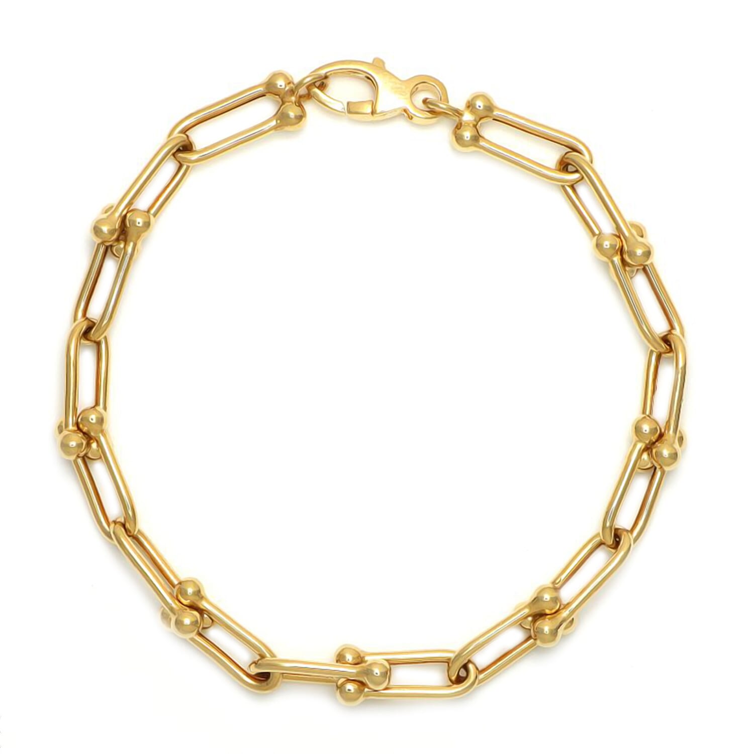 Maestro Collection - 9K Yellow Gold U-Link Bracelet (Size 7.5) with Lobster Clasp 8122830 0