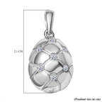 Designer Inspired- Luxuriant Diamond Lab Grown Diamond (SI-G/H) Pendant in Rhodium Overlay Sterling Silver 0.35 Cts_8124393_4
