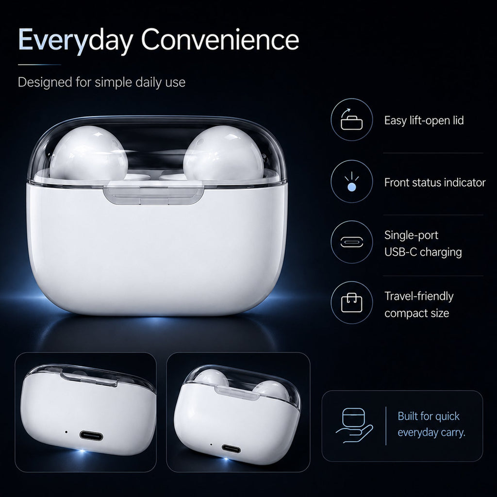 MIVO Wireless Earbuds - White