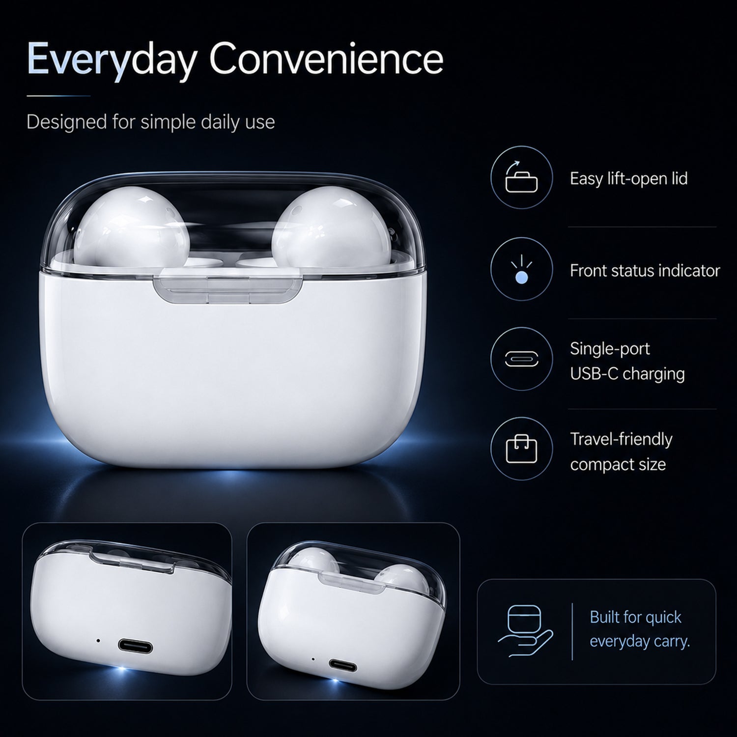 MIVO Wireless Earbuds - White V32353959 1