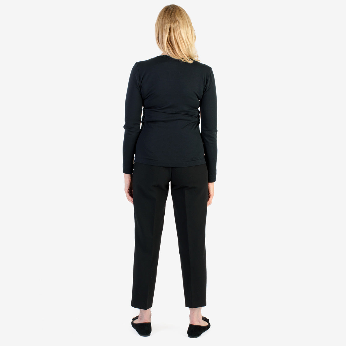 Pure &amp; Natural Round Neck Fleece Lined Top (Size L) - Black V32539904 2