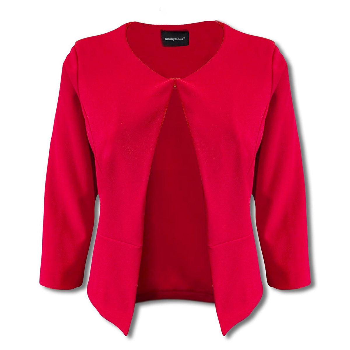 Womens Elegant 3/4 Sleeve Open Front Crepe Bolero Cardigan V32612275 0