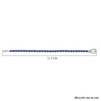 Premium Natural Kashmir Kyanite Tennis Line Bracelet (Size - 8) with magnet Lock in Rhodium Overlay Sterling Silver 18.12 Ct, Silver Wt.9.13 Gms._8130655_4