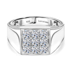 Luxuriant Lab Grown Diamond (SI/GH) Ring in Rhodium Overlay Sterling Silver 1.00 Ct, Silver Wt. 5.40 Gms._8130741