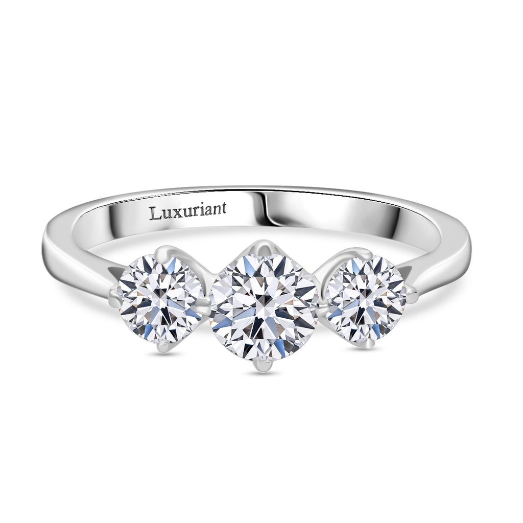 Luxuriant 9K White Gold Lab Grown Diamond (VS/EF) Ring 1.00 Ct._8132069