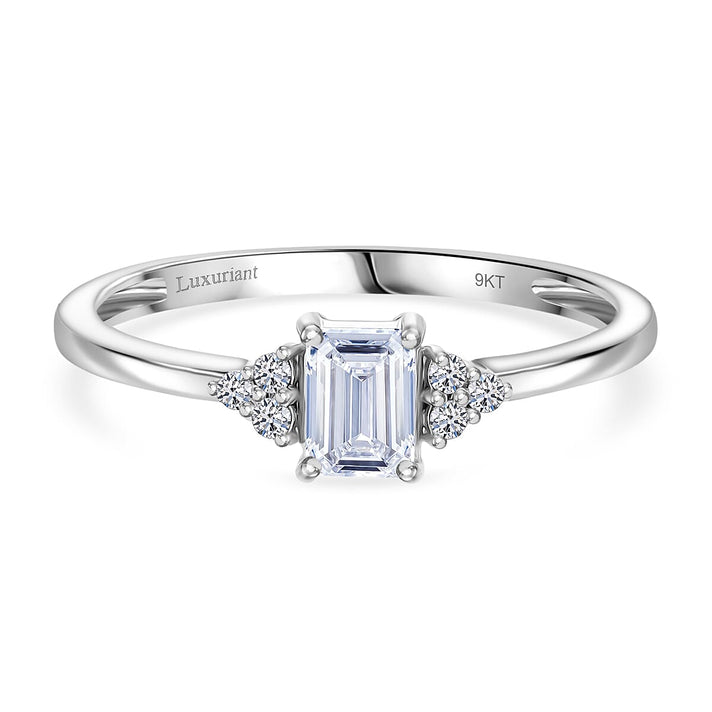 LUXURIANT 9K White Gold VS Lab Grown Diamond EF, VS Ring, Gold Wt.2.48 Gms  0.590  Ct. 8132102 1
