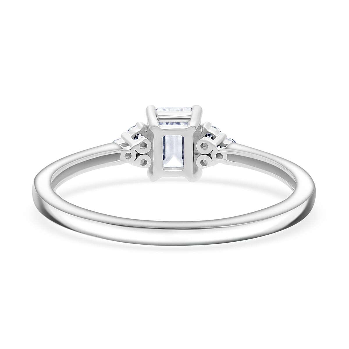 LUXURIANT 9K White Gold VS Lab Grown Diamond EF, VS Ring, Gold Wt.2.48 Gms  0.590  Ct. 8132102 5