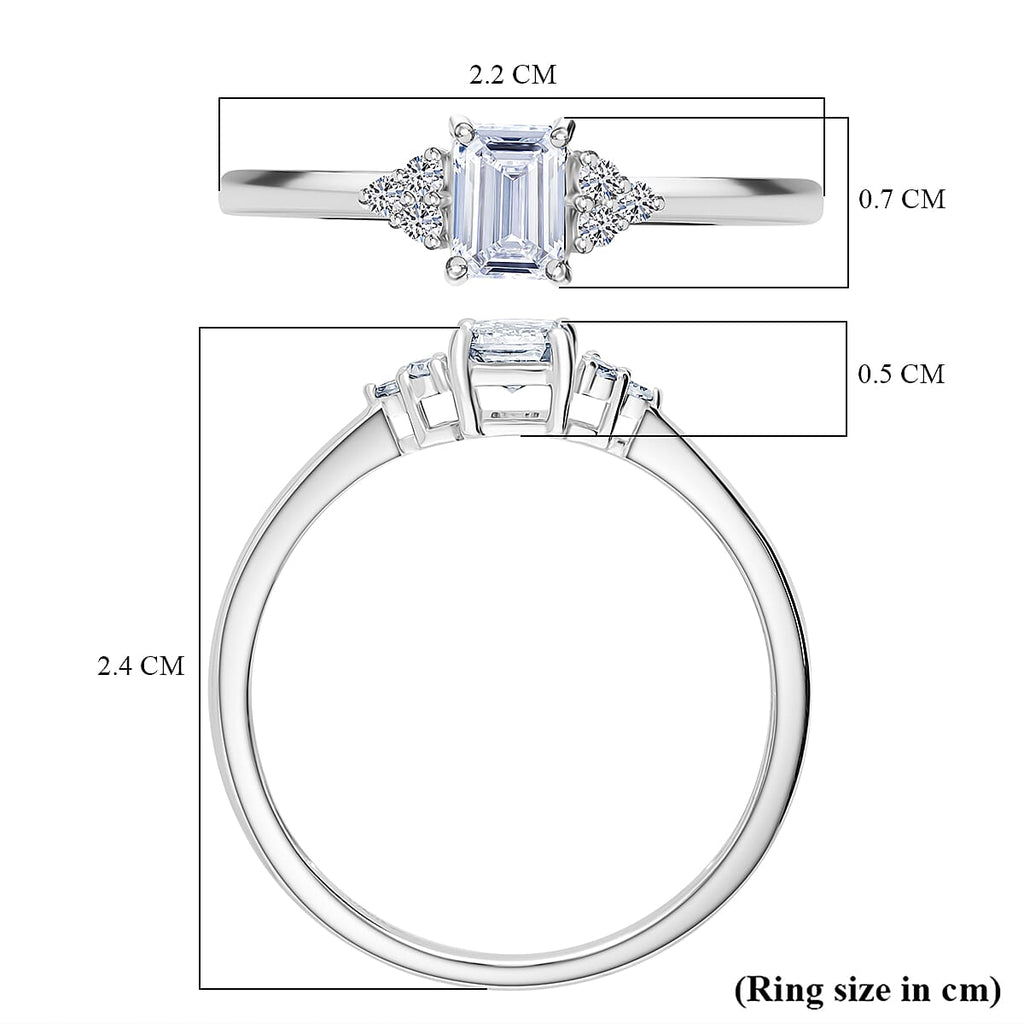Luxuriant 9K White Gold Lab Grown Diamond (VS-EF) SGL Certified Ring