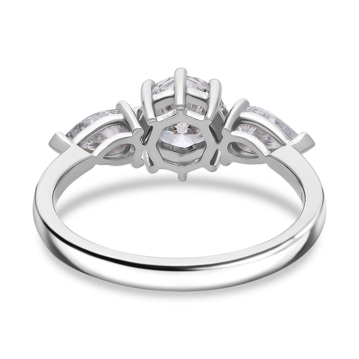 LUXURIANT 1.50 Ct. Lab Grown Diamond Ring in 9K White Gold SGL Certified (VS-EF) 8132121 3