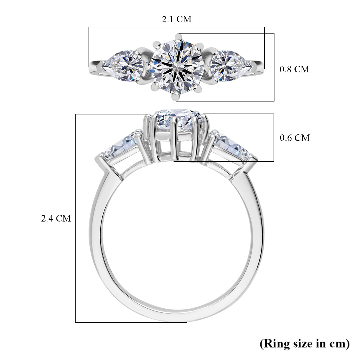 LUXURIANT 1.50 Ct. Lab Grown Diamond Ring in 9K White Gold SGL Certified (VS-EF) 8132121 4