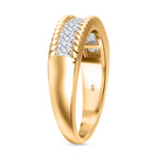Luxuriant Square Cut Lab Grown Diamond (VS/D) Band Ring in Vermeil Yellow Gold Plated Sterling Silver_8132131_2