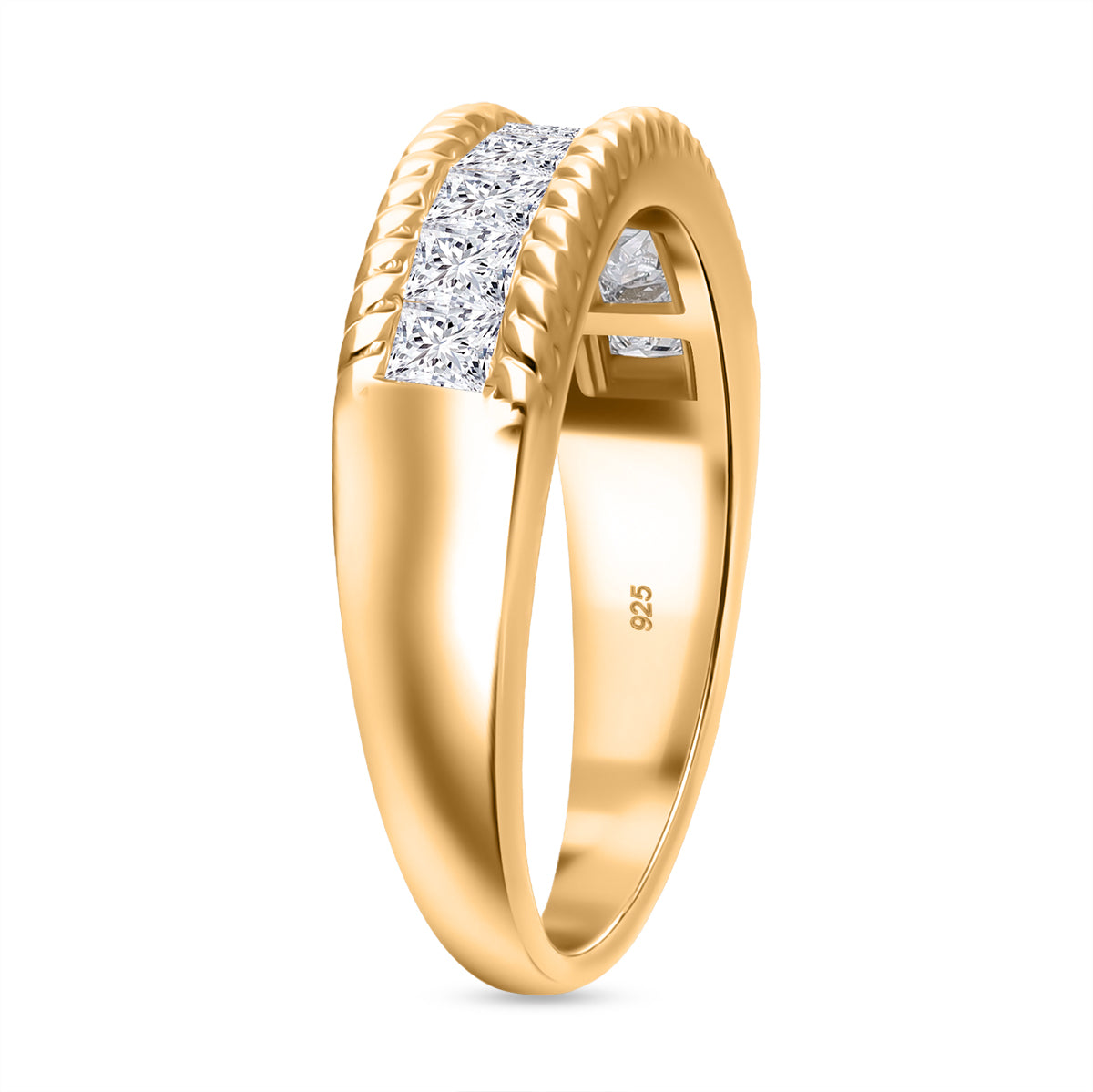 LUXURIANT Lab Grown Diamond Ring in Vermeil YG Sterling Silver  0.9  Ct. V32530452 3