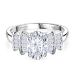 First Time Ever - Luxuriant Diamond 950 Platinum IGI Certified (VS-E/F) Lab Grown Diamond Ballerina Ring 1.86 Ct, Platinum Wt. 4.52 Gms._8132325