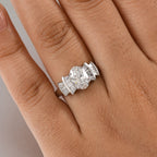 First Time Ever - Luxuriant Diamond 950 Platinum IGI Certified (VS-E/F) Lab Grown Diamond Ballerina Ring 1.86 Ct, Platinum Wt. 4.52 Gms._8132325_2