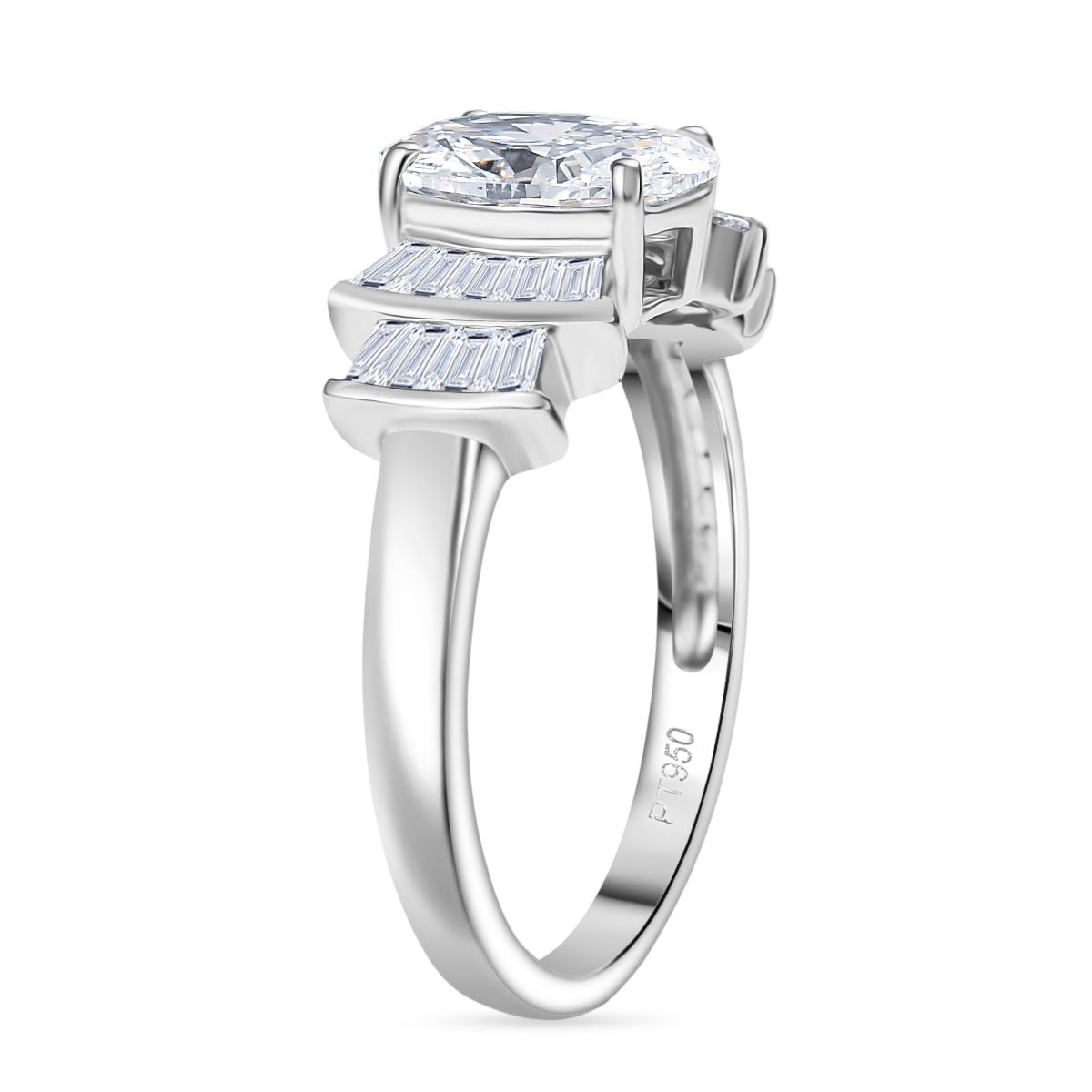 Luxuriant Diamond 950 Platinum IGI Certified (VS-E/F) Lab Grown Diamond Ballerina Ring 1.86 Ct, Platinum Wt. 4.52 Gms. V32652421 4