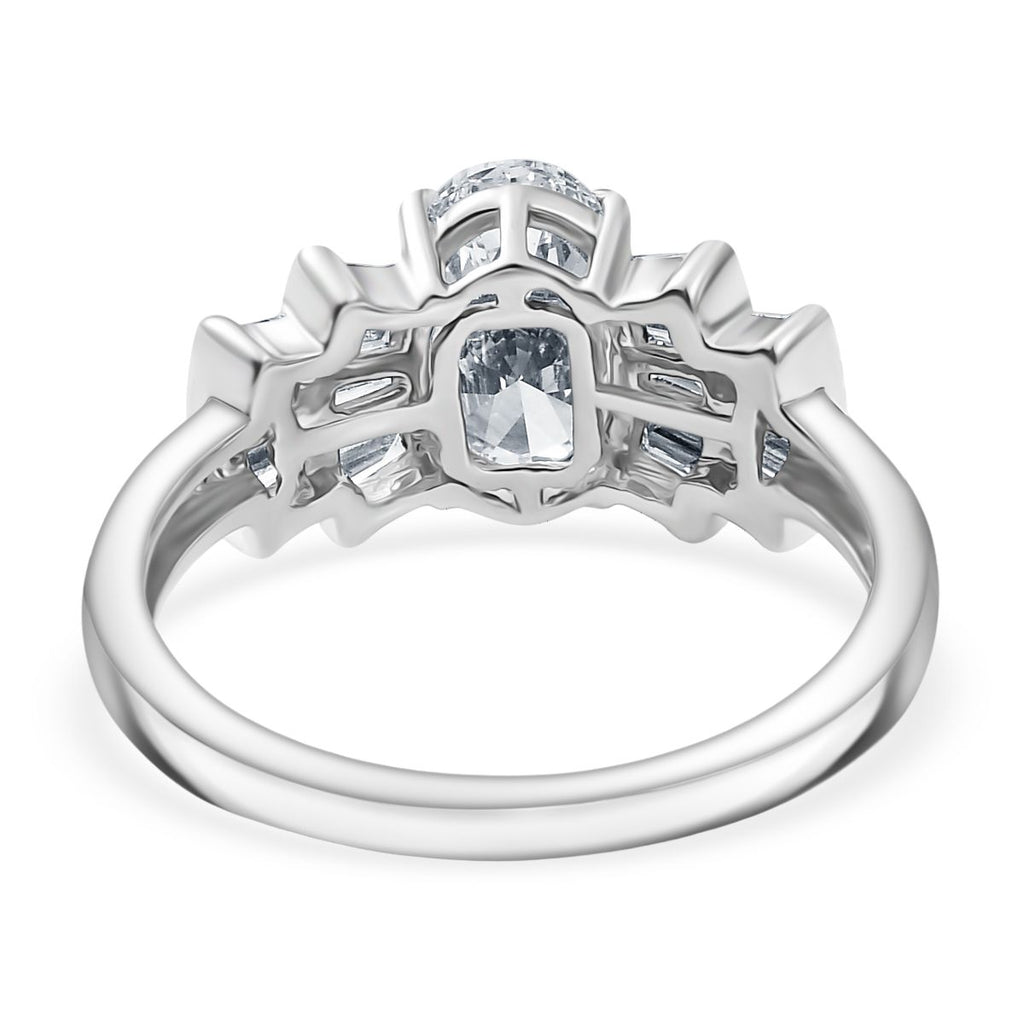 First Time Ever - Luxuriant Diamond 950 Platinum IGI Certified (VS-E/F) Lab Grown Diamond Ballerina Ring 1.86 Ct, Platinum Wt. 4.52 Gms._8132325_4