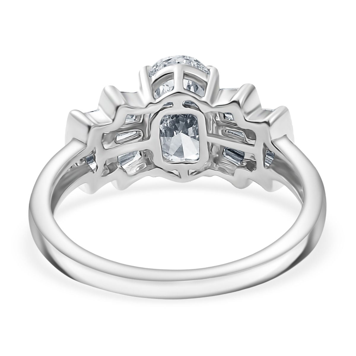 Luxuriant Diamond 950 Platinum IGI Certified (VS-E/F) Lab Grown Diamond Ballerina Ring 1.86 Ct, Platinum Wt. 4.52 Gms. V32652421 5