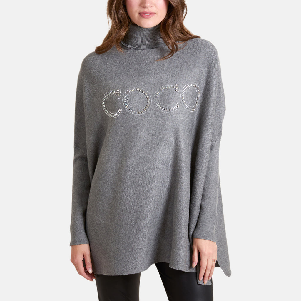 QED High Neck Coco Jumper (Size 10-22) - Grey_8132460