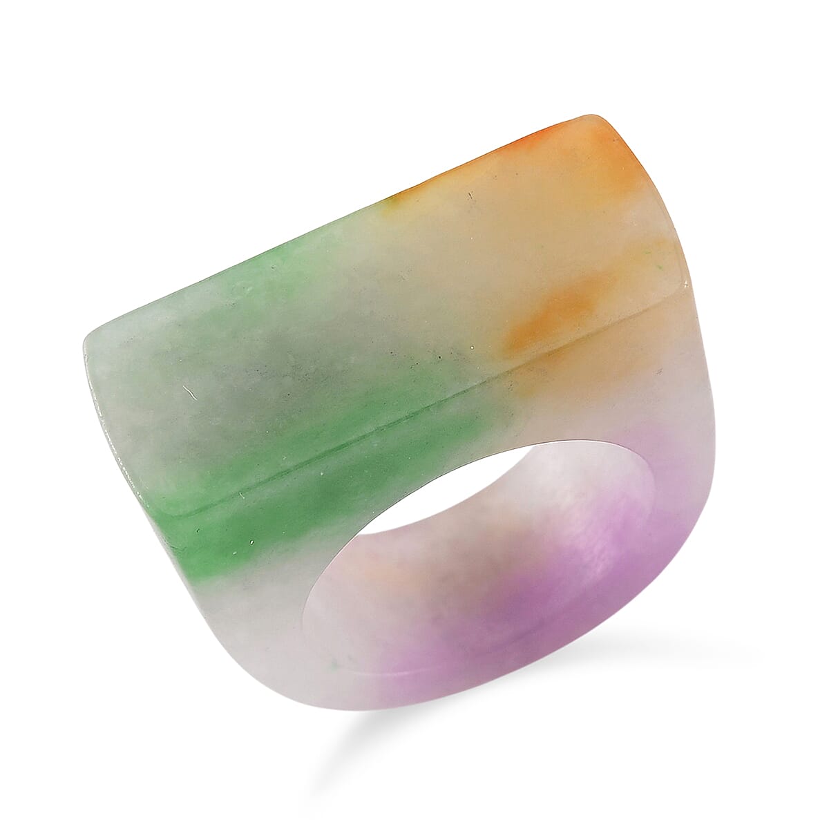 Premium Enhanced Multi Colour Jadeite Ring 60.00 Ct. V32535038 0