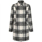 Emreco Check Funnel Neck Coat (Size 20) - Black & White_8132864_4