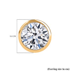 Designer Inspired Luxuriant 9K Yellow Gold SGL Certified Lab Grown Diamond (SI-GH)Stud Earring with Push Back 1.00 Ct.