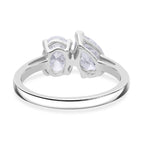 Designer Inspired - Luxuriant Diamond 950 Platinum IGI Certified Pear & Oval Cut Lab Grown Diamond Ring 2.04 Ct, Platinum wt. 4.67 Gms._8132885_3