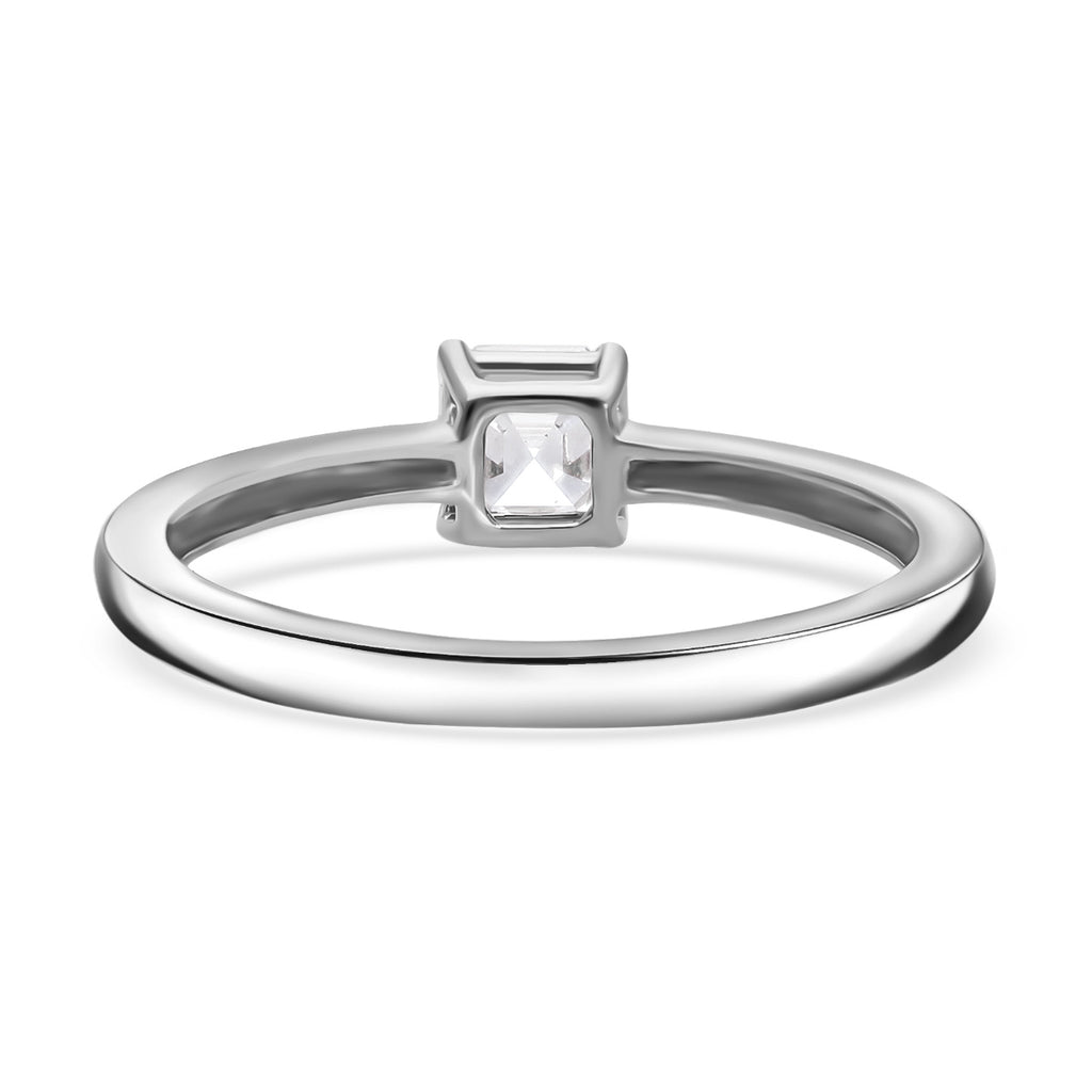 Luxuriant Diamond 14K White Gold SGL Certified Asscher Cut Lab Grown Diamond (VS/E-F) Solitaire Ring 0.50 Ct._8133144_3