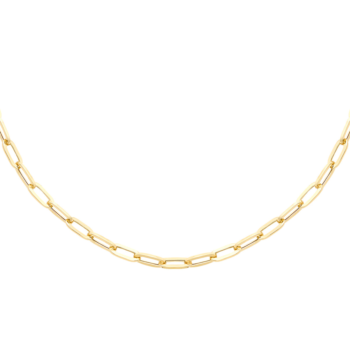 9K Yellow Gold 5.2MM Paperclip Chain with Lobster Clasp 20 Inch Polished 5g 8133506 0