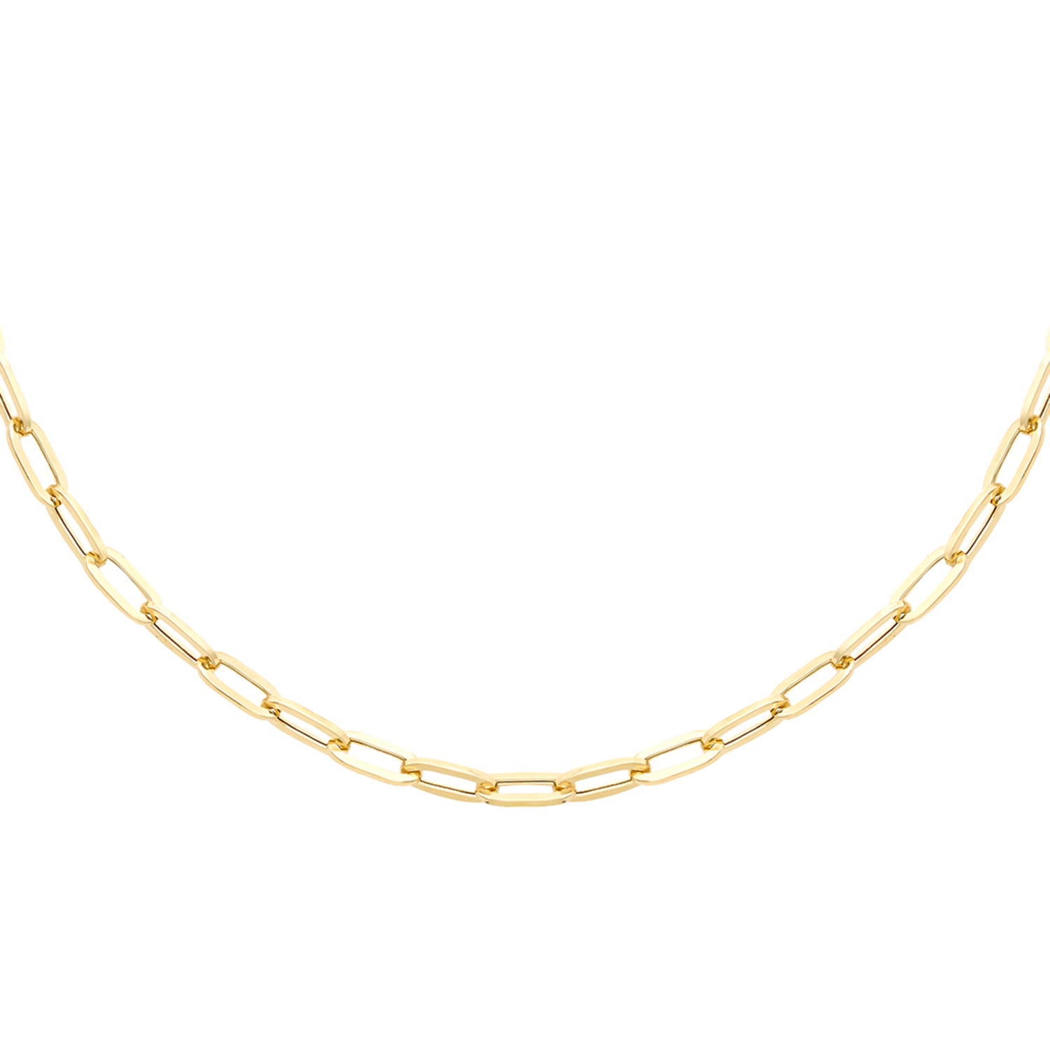 9K Yellow Gold 5.2MM Paperclip Chain with Lobster Clasp 20 Inch Polished 5g 8133506 0